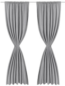 vidaXL 2 db szürke dupla rétegű sötétítőfüggöny 140 x 175 cm