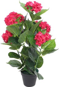 vidaXL műhortenzia virágcseréppel 60 cm piros