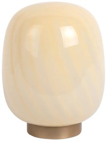 Világossárga asztali lámpa üveg búrával (magasság 20 cm) Summer Globe – Leitmotiv