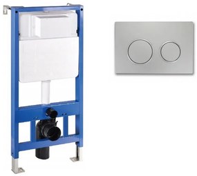 Mexen Fenix Slim beépíthető WC tartály + Fenix-07 matt króm nyomólap (60100-600702)