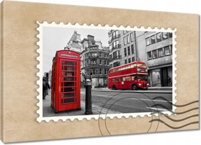 Vászonkép 60x40 London Fülke Busz