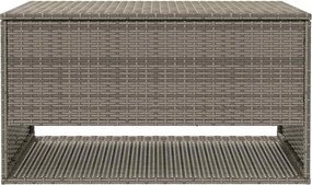 Szürke Polyrattan Kültéri Párna Doboz 100X55X55,5 Cm