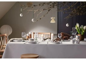 Hammershoi tölgyfa fűszerőrlő, fehér porcelán részletekkel, magasság 17,5 cm - Kähler Design