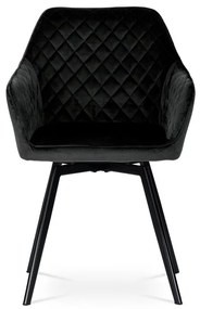 Fekete Bársony Étkezőszék. DCH-425 BK4