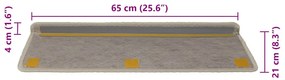 30 db zöld lépcsőszőnyegek öntapadós szizál kinézetű 65x21x4 cm