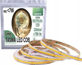 Led szalag Cob 12V 7W/mb Neon Semleges 320dióda 1m