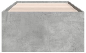 betonszürke kanapéágy fiókkal matrac nélkül 90x190 cm
