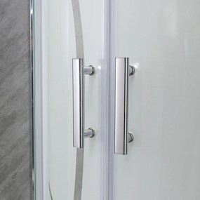 Spirit BAMBOO 90x90x194 cm íves zuhanykabin, erősített akril zuhanytálcával