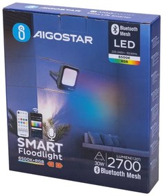 Aigostar - LED RGBW Reflektor MESH LED/30W/230V 6500K IP65 + + távirányító