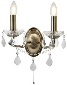 Searchlight 8732-2AB - Kristály fali lámpa PARIS 2xE14/40W/230V