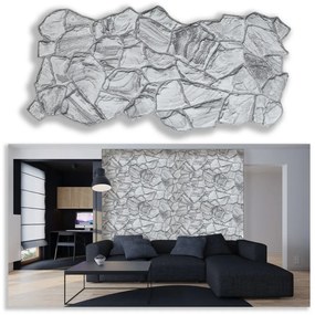 3D PVC falpanel Grafit homokkő mintás