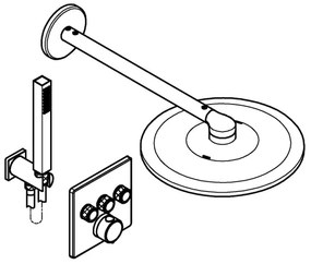 GROHE 34875000 - PRECISION SMARTCONTROL zuhanyrendszer, 310 mm, fényes króm