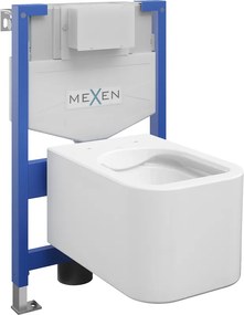 Mexen Elis WC falba alatti készlet Fenix XS-F WC csészével, fehér fényes - 6803391XX00