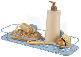 Világoskék öntapadós fém fürdőszobai polc Grena – Compactor