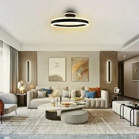 LED Dimmelhető felületre szerelhető csillár LED/86W/230V 3000-6500K fekete + távirányítás