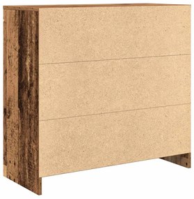 antik fa szerelt fa tálalószekrény fiókos 80x34x76 cm