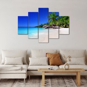 Kép a strandról a Praslin szigeten (150x105 cm)