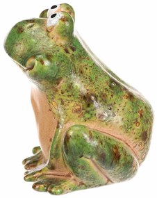 Kerámia kerti dekoráció Béka, 13 x 10 x 12 cm, 10 cm