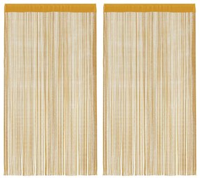 2 db arany zsinórfüggöny 100 x 250 cm