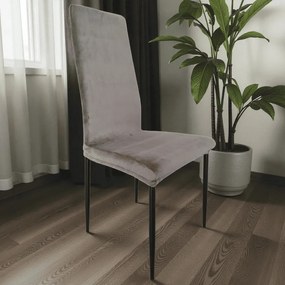 Székhuzat JYSK TOREBY étkezőszékre (elasztikus, mosható, SÖTÉTSZÜRKE)