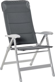 Outsunny Hordozható Összecsukható Kerti Szék Magasságban Állítható Háttámlával 7 Pozícióban és Párnázott Fejtámlával, Kültéri Teraszhoz és Kempingezés