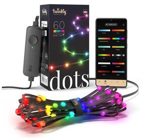Twinkly TWD060STP-B - LED RGB Dimmelhető szalag DOTS 60xLED 3 m Wi-Fi USB