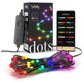 Twinkly Twinkly TWD060STP-B - LED RGB Dimmelhető szalag DOTS 60xLED 3 m Wi-Fi USB TW0033