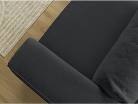 Fekete kinyitható-tárolóhelyes kanapé 265 cm Ezechiel – Bobochic Paris