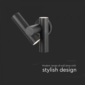 LED kültéri fali spotlámpa 2xLED/3W/230V 4000K IP44 fekete