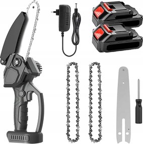 Akkumulátoros Szénkefe Nélküli Láncfűrész 8” 2xAKU 21V Ágfűrész