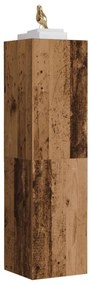 antik fa színű szerelt fa TV-szekrény 30,5 x 30 x 110 cm