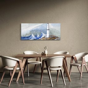 Világítótorony festményének képe (120x50 cm)