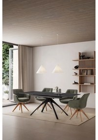 Zöld kárpitozott karfás étkezőfotel szett 2 db-os Donatelo – Marckeric