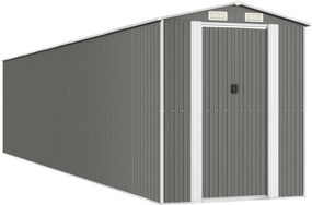 vidaXL világosszürke horganyzott acél kerti fészer 192 x 938 x 223 cm