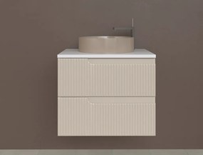 Piramida EURIDIKA fali fürdőszobabútor - mosdópult mosdó nélkül -2 fiókos - PINO BÉZS - 65 x 48 x 53 cm