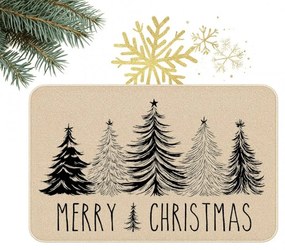 Karácsonyi lábtörlő BLACK FOREST 60x90 cm, bézs