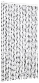 világosszürke és sötétszürke zsenília rovarfüggöny 100 x 200 cm