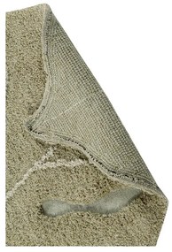Khaki mosható kézi szövésű pamut gyerek szőnyeg 75x100 cm Mini Monstera Olive – Lorena Canals