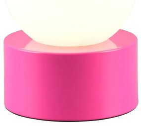 Rózsaszín asztali lámpa üveg búrával (magasság 17 cm) Countess – Trio