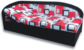 Egyszemélyes ágy (dívány) 90 cm Krista (fekete 39 + Otawa 1a) (B). 793103