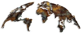 Fém fali dekoráció, World Map Medium - 3