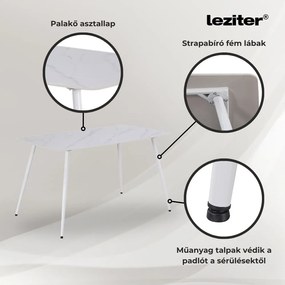 Ravena 4+1 étkező garnitúra fehér-fehér