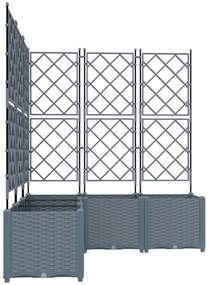 Kert Virágcserép Trellis-szel 5 db Világosszürke 120x120x143 cm