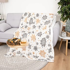 4Home Snowflake Glamour gyapjú hatású pléd, 150 x 200 cm
