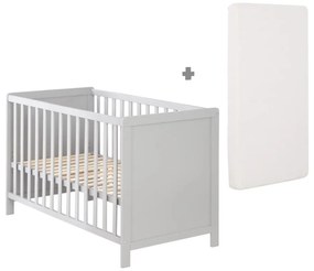 Világosszürke babaágy 60x120 cm – Roba