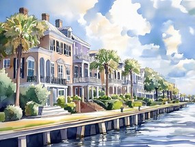 Vászonkép Canvas Építészet Gyarmatosítás Usa Város Tengerpart 80x60