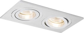 RENDL PASADENA GU10 SQ II zápustná česaný hliník 230V LED GU10 2x7W