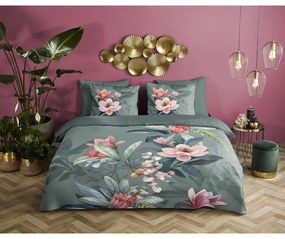 Rose zöld organikus pamut kétszemélyes ágyneműhuzat, 200 x 220 cm - Descanso