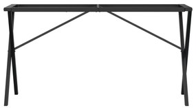 acél étkezőasztallábak X-alakú vázzal 120 x 60 x 73 cm