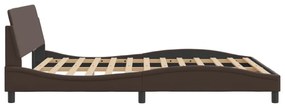 barna műbőr ágykeret Dover 160 x 200 cm